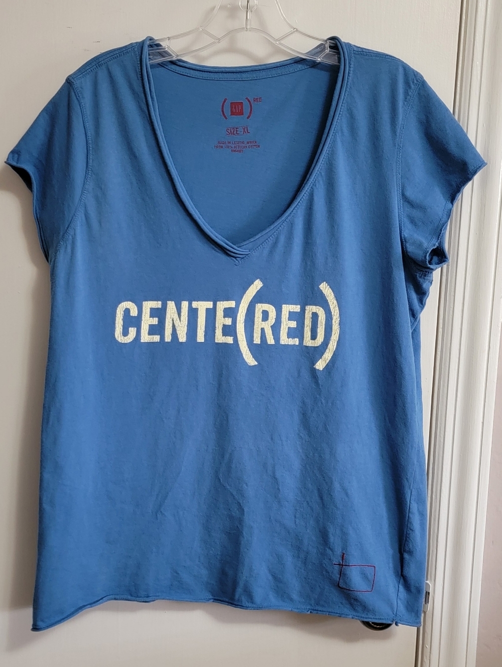 GAP Project (RED) short-sleeved blue T-shirt